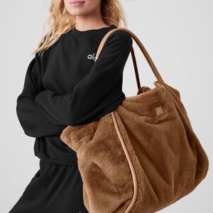 Alo Yoga Faux Fur Tote - Toasted Almond